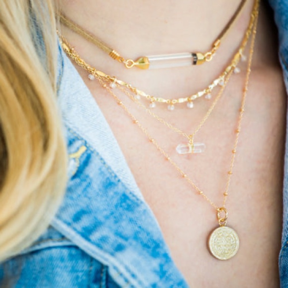 Rory Ashton Quartz Gemstone Choker Necklace